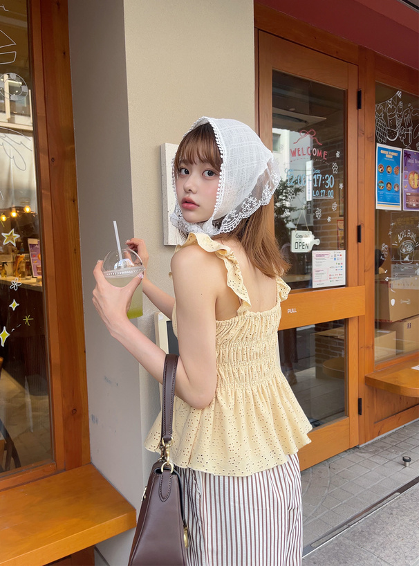 ギャザーペプラムフラワートップス[jm051] | レディース