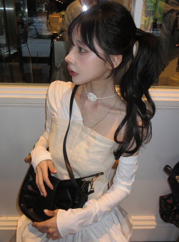 ビスチェドッキングワンショルダートップス