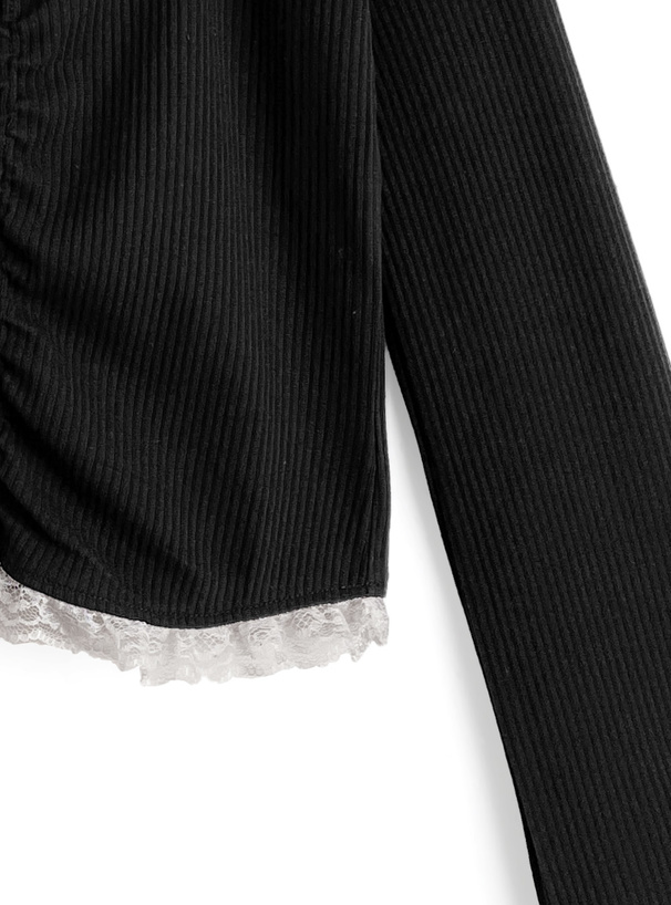 フロントギャザークロスネックレーストップス[jm066] | レディース