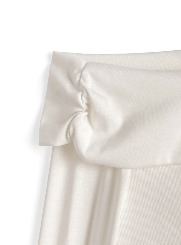 裾レースワンショルダートップス