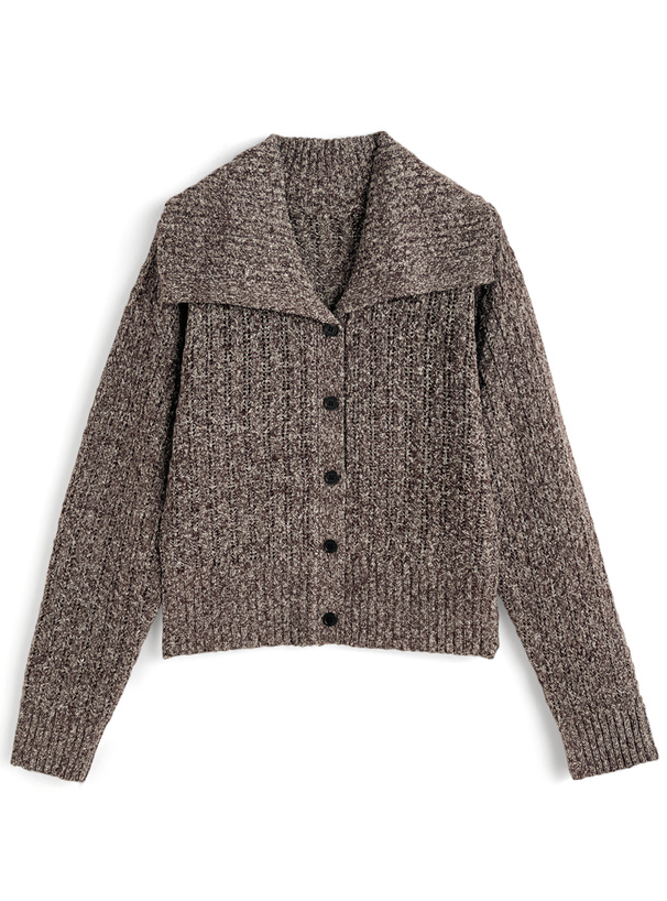 【kolor】20AW ドッキング カーディガン レディース2 2Wayビッグカラーニットカーディガン[jm072] | レディースファッション