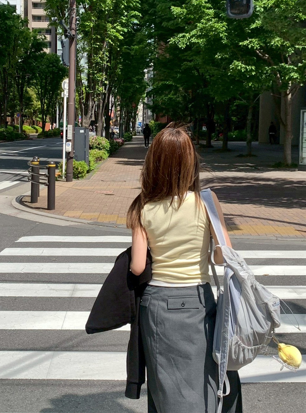 ベーシックタンクトップ×リブタンクトップアンサンブル