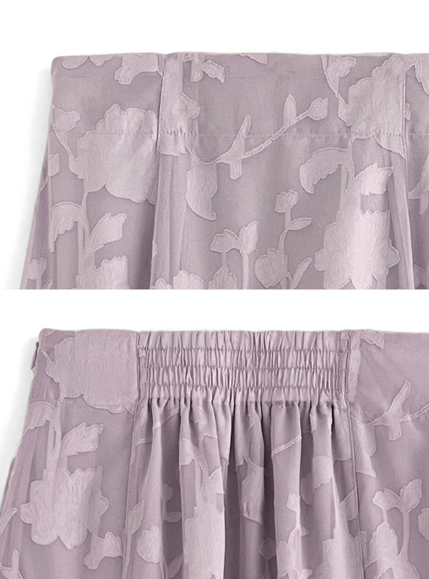 花柄シアーサイドギャザースカート[js36] | レディースファッション