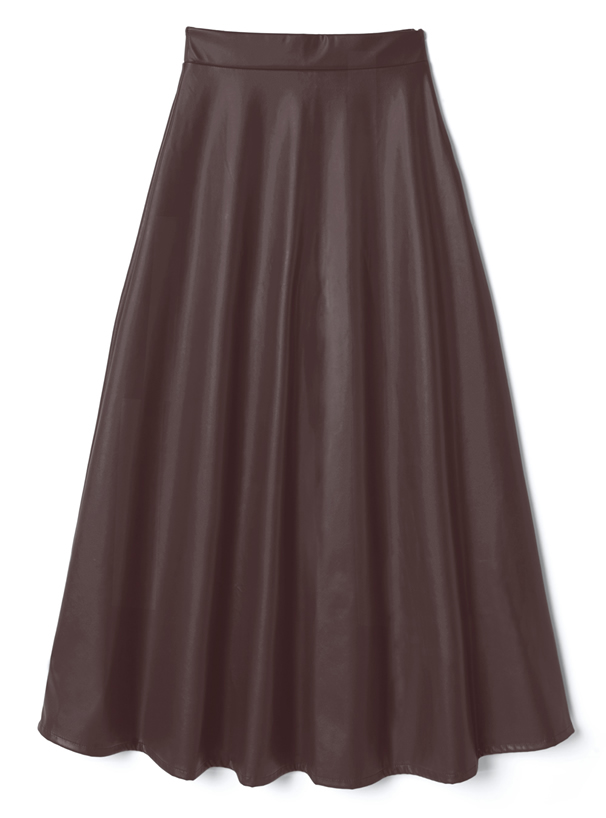 レザーフレアスカート