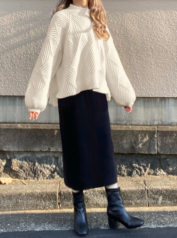 ウールタッチタイトスカート[k8317t] | レディースファッション通販のグレイル(GRL)【公式】