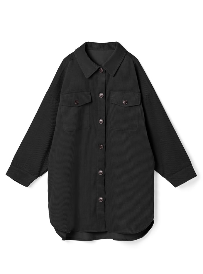 コーデュロイロングシャツジャケット