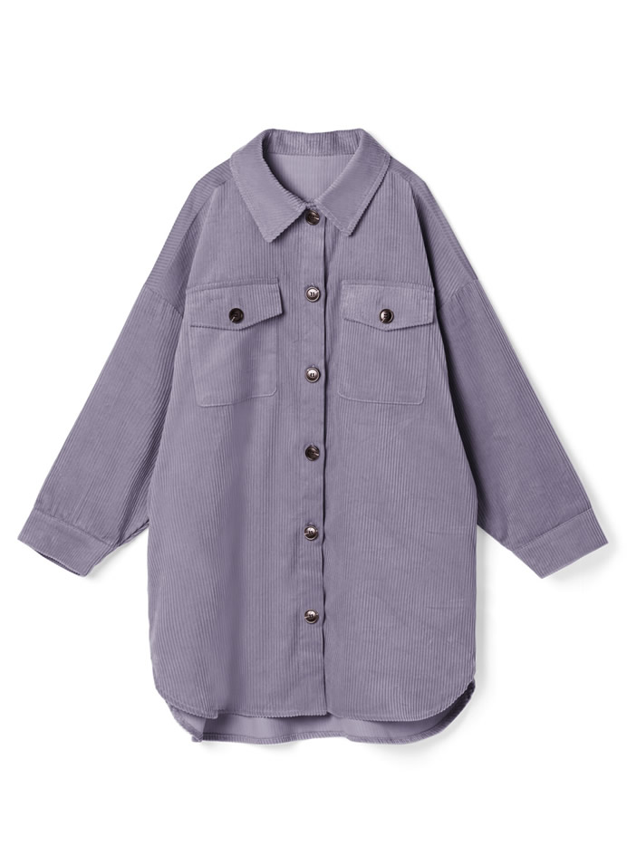 コーデュロイロングシャツジャケット