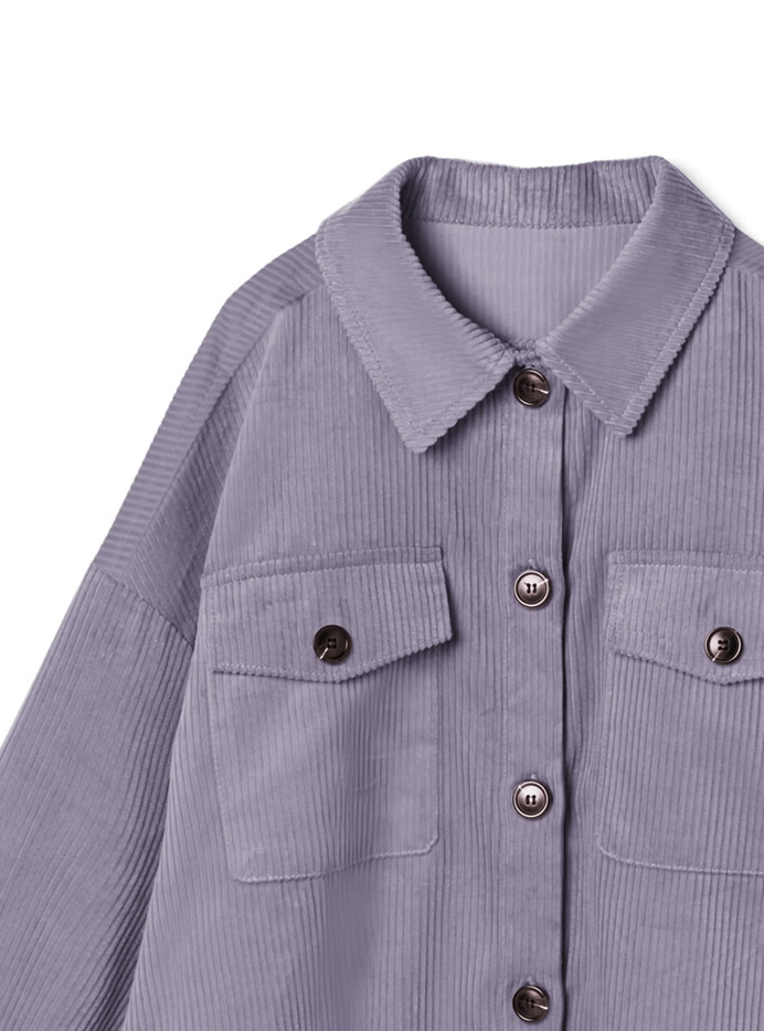 コーデュロイロングシャツジャケット