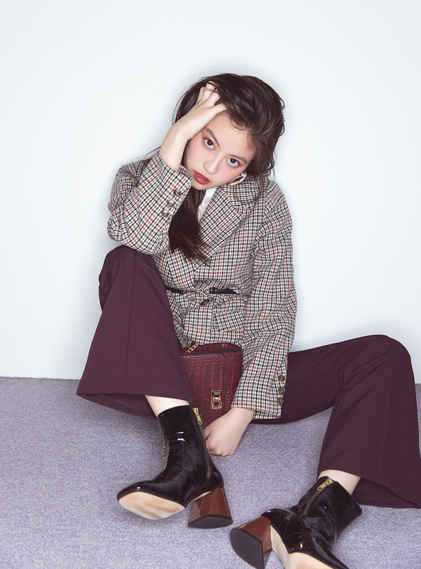 今田美桜 チェックダブルジャケット