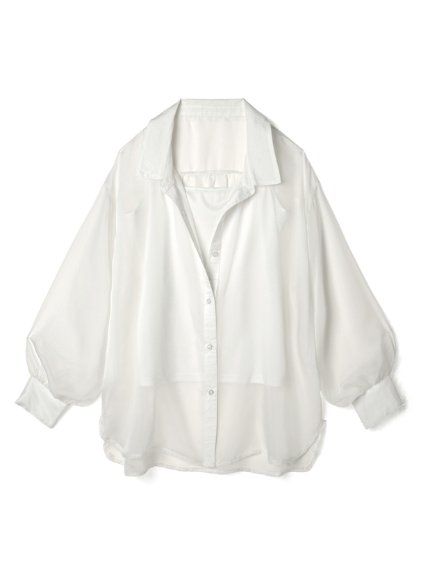 キャミソール付きシースルールーズシャツ K84u レディースファッション通販のグレイル Grl 公式