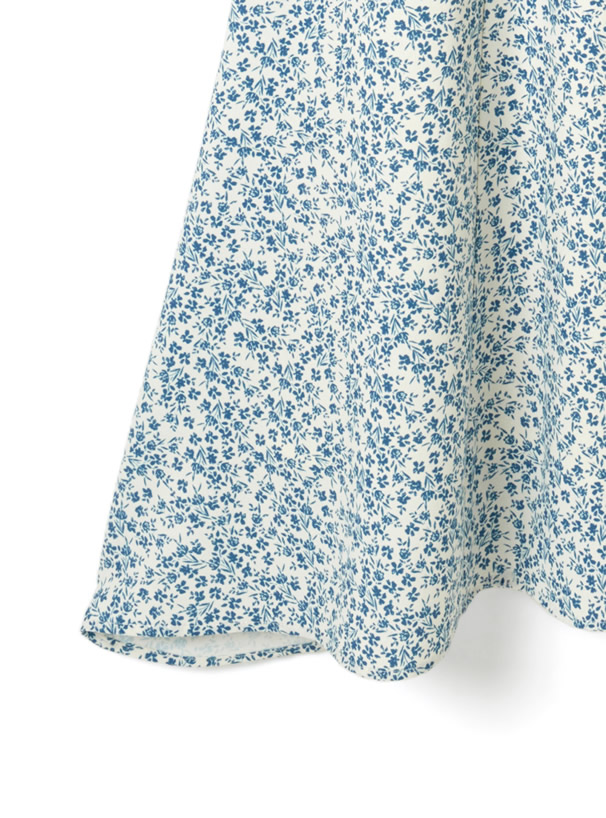 リボン付きカシュクール花柄ワンピース