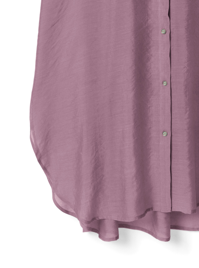 ロングシアーシャツワンピース