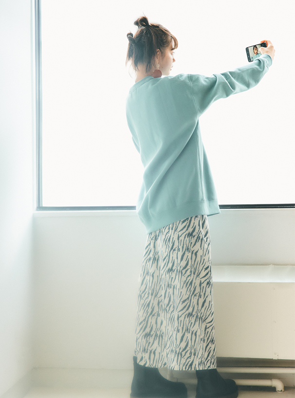 アニマル柄ロングスカート