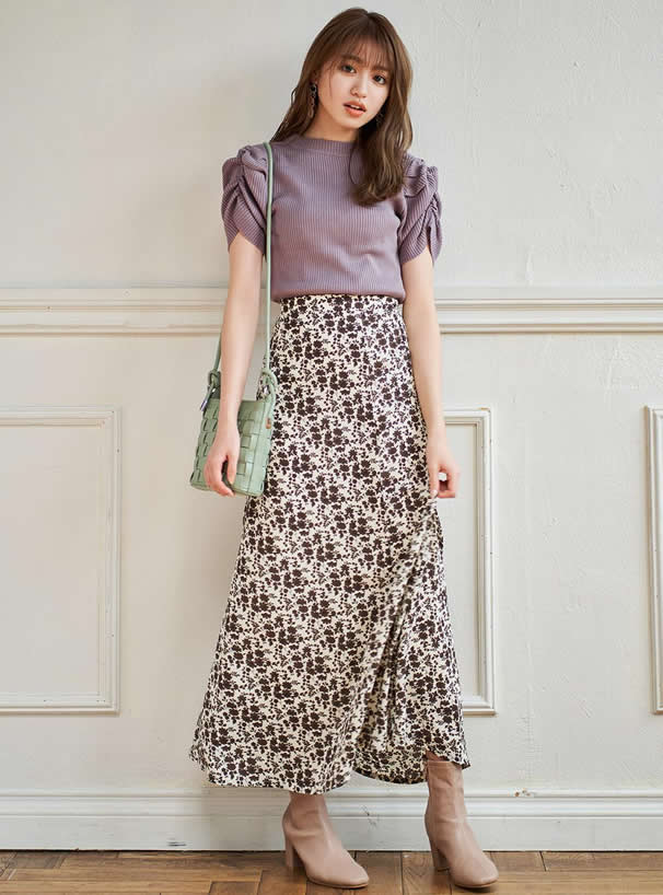 花柄フレアスカート[k8562a] | レディースファッション通販のグレイル(GRL)【公式】