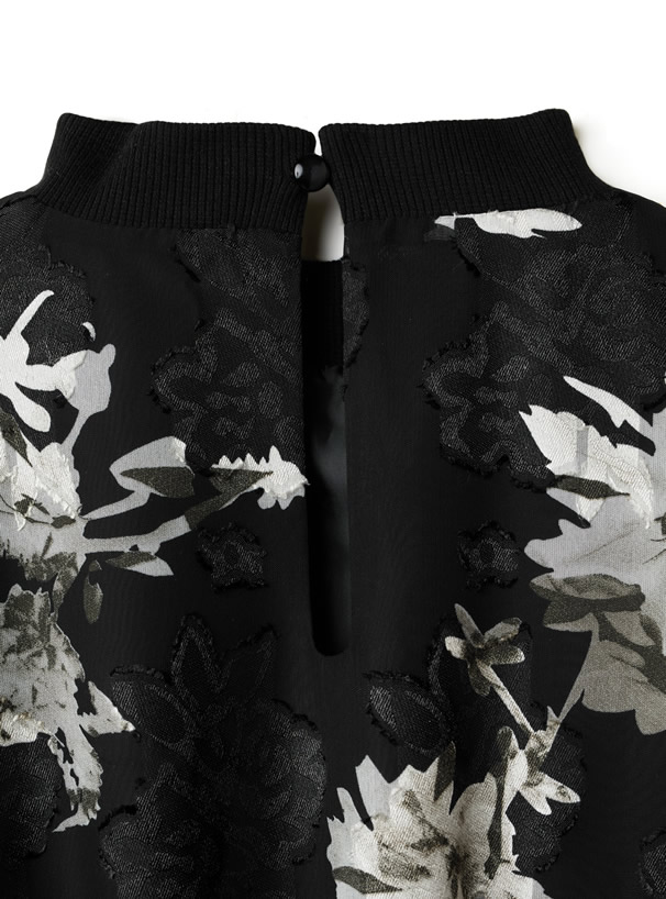 花柄シフォンワンピース