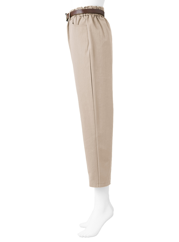 ベルト付きテーパードチノパンツ