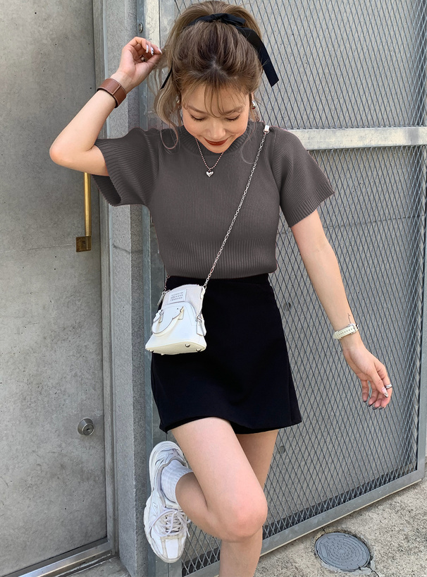 サマーショートニットトップス