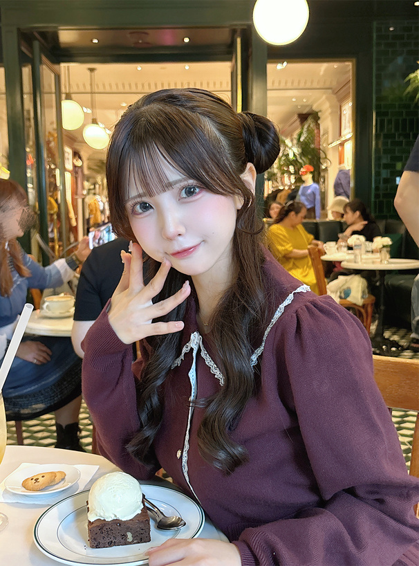 レースニットカーディガン×インパン裏地付きプリーツスカートセットアップ