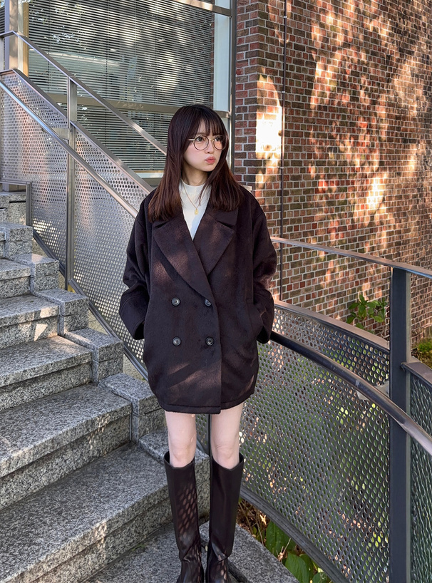 シャギーコクーンコート[k9402i] | レディースファッション通販の