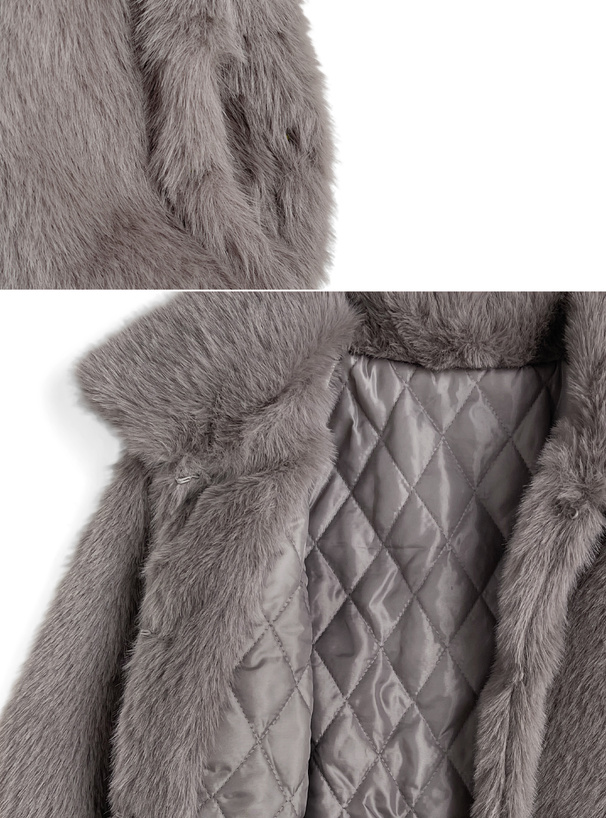 UNFILOファーコート エコファー ステンカラーコート / UNFILO