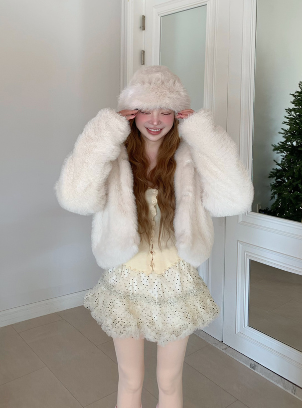 ステンカラーファーコート