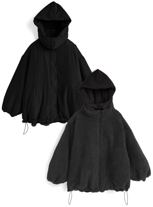 2Wayリバーシブルボアジャケット[kd120] | レディースファッション通販