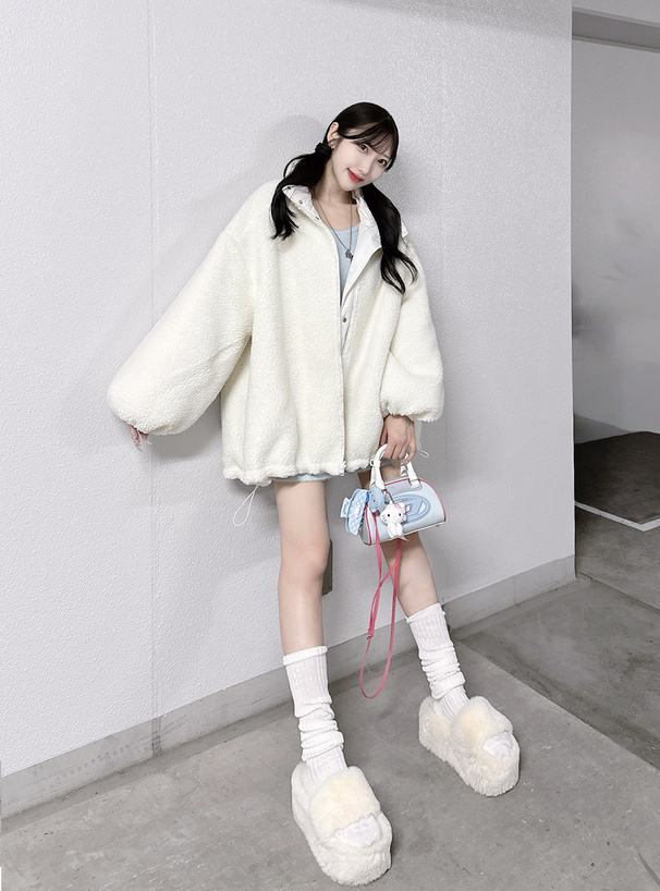 2Wayリバーシブルボアジャケット[kd120] | レディースファッション通販