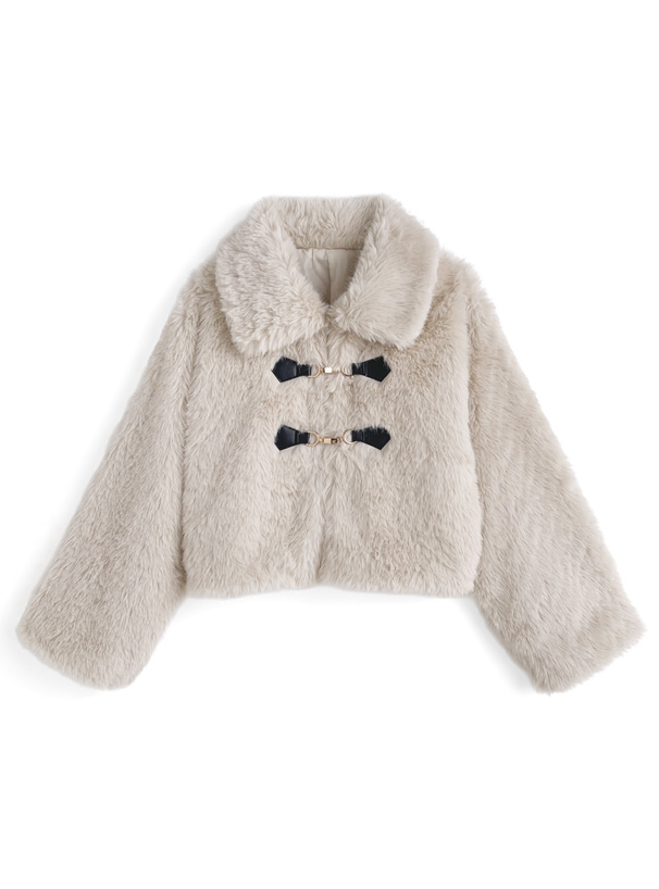 ビット付きファーショート丈コート[kd125] | レディースファッション