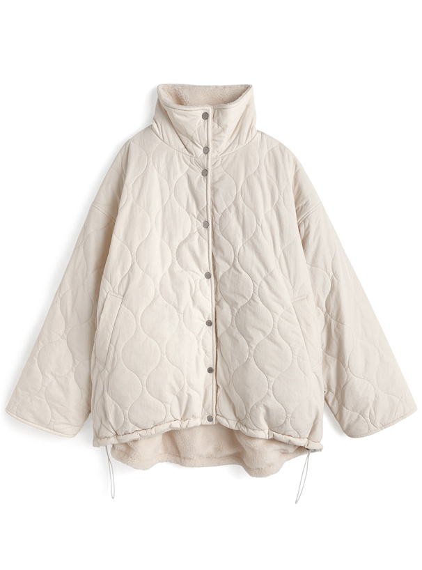 ベージュ ウィーゼルシルクリバーシブルジャケット ベージュ ウィーゼルシルクリバーシブルジャケット