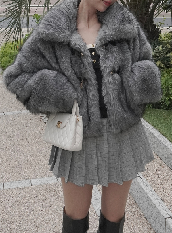 ビットファーショート丈コート[kd132] | レディースファッション通販の