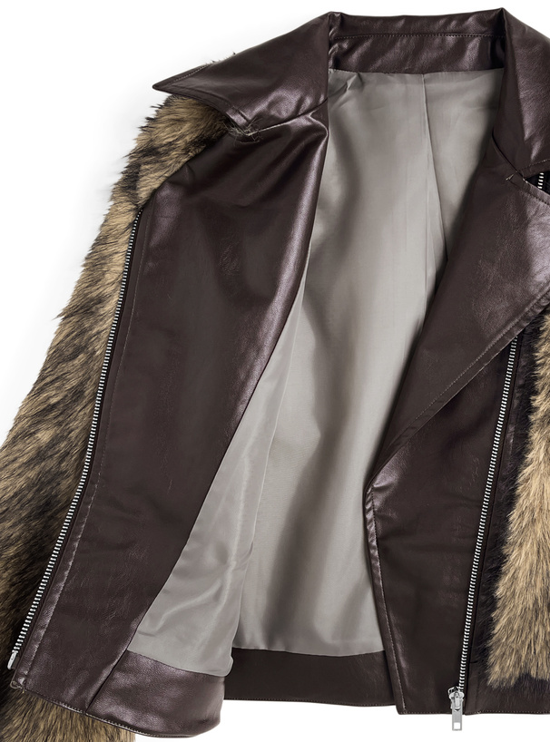 ファーライダースジャケット[kd135] | レディースファッション通販の