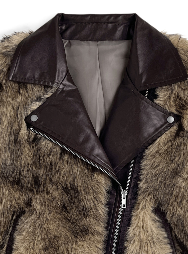 ファーライダースジャケット[kd135] | レディースファッション通販の