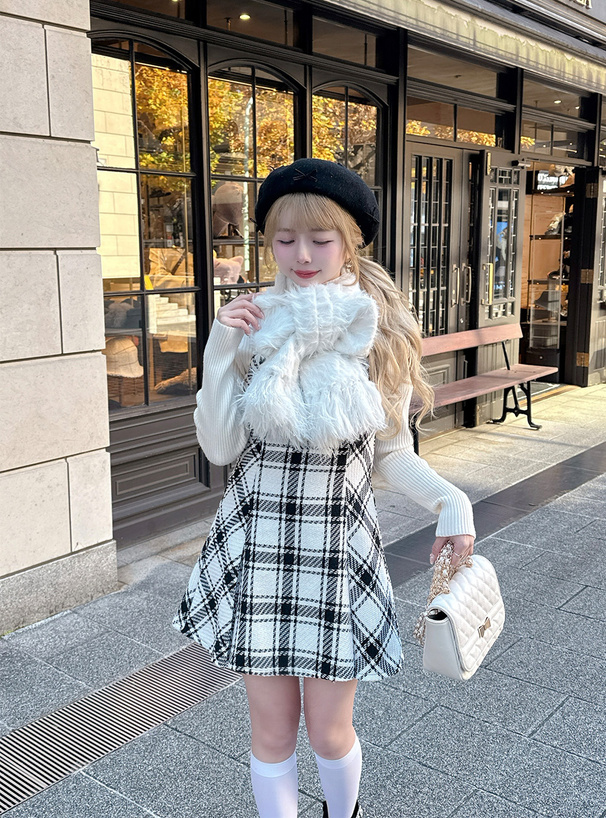 シャギーニットマフラー