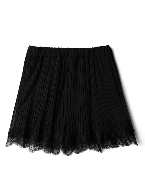 レースヘムプリーツぺチコートパンツ