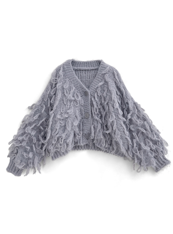 ループニットカーディガン