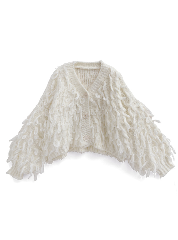 ループニットカーディガン