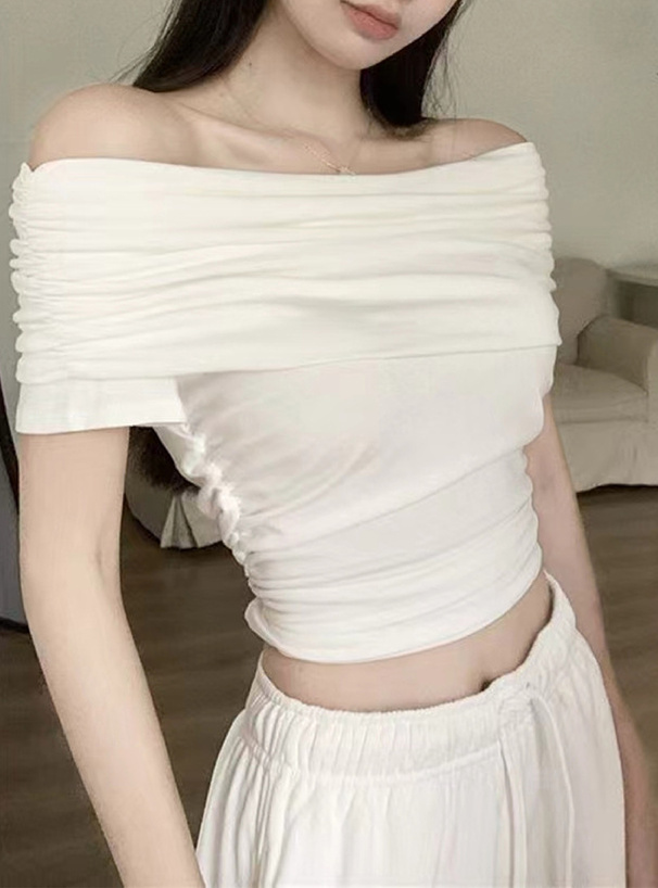 ドレープオフショルダートップス