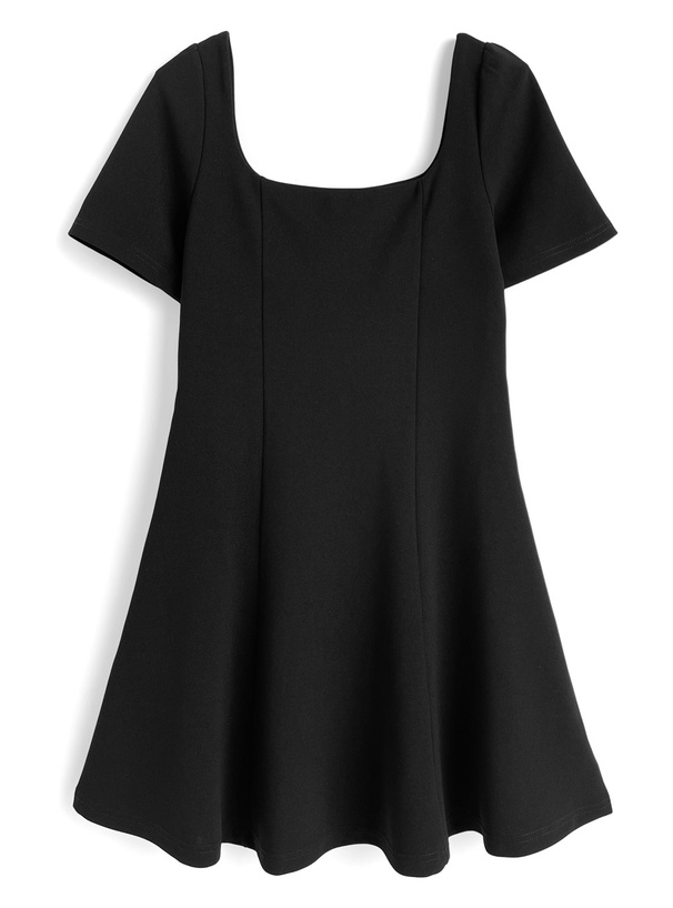 スクエアネックミニワンピース