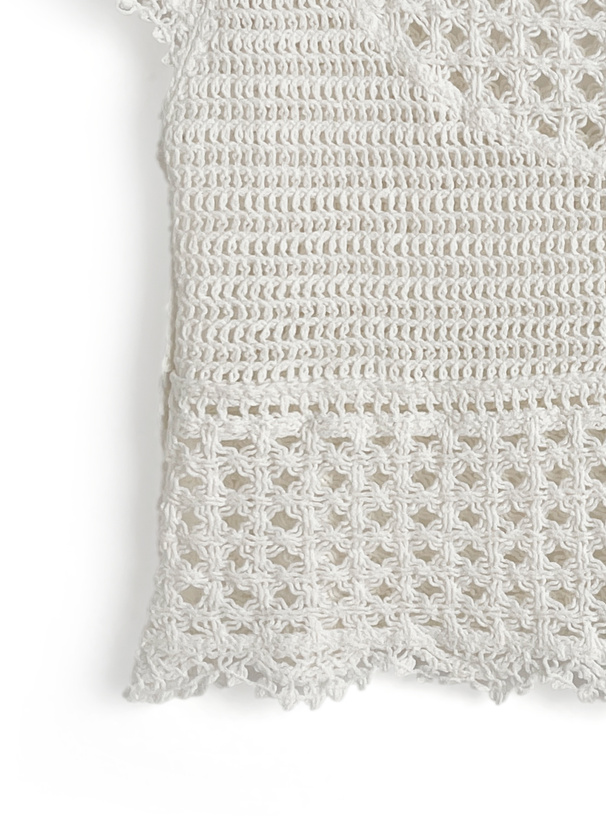 透かし編みクロシェニットトップス[ks109] | レディース