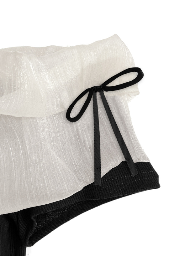 サイドリボンオフショルダートップス[ks133] | レディースファッション