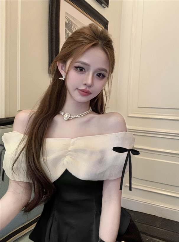 サイドリボンオフショルダートップス[ks133] | レディースファッション