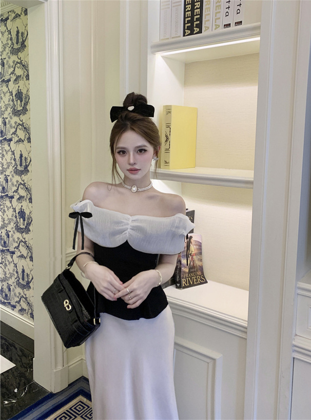 サイドリボンオフショルダートップス[ks133] | レディースファッション