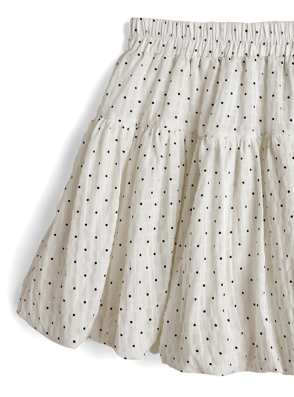 インパン付きドット柄バルーンミニスカート[ks144] | レディース
