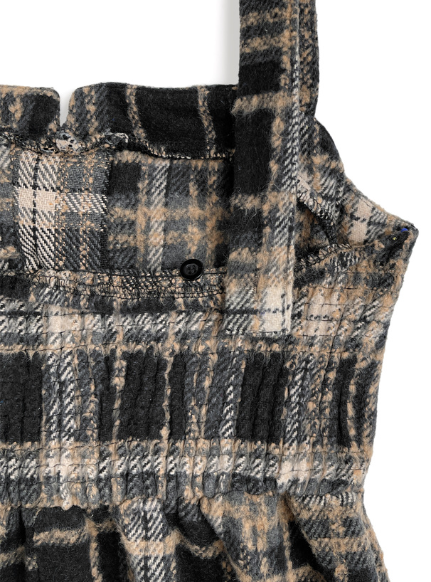 チェック柄レースアップミニワンピース[ks155] | レディース