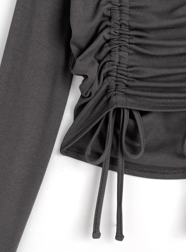 スクエアネックドロストトップス