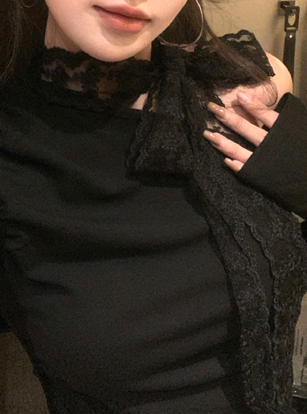 レースチョーカーワンショルダートップス