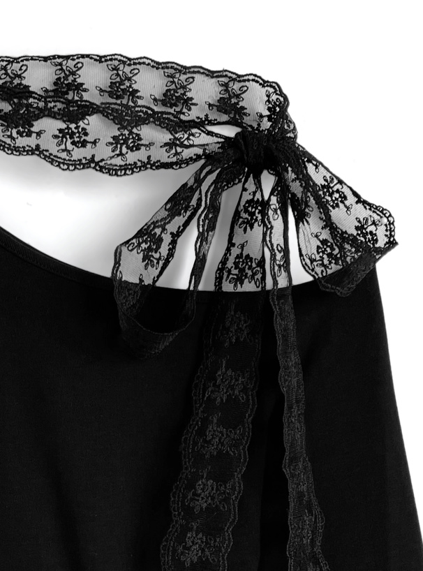 レースチョーカーワンショルダートップス