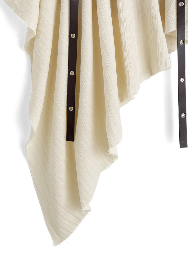 異素材ドッキングアシンメトリーベルトデニムミニスカート