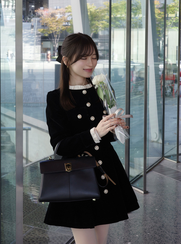 フリルカラーゴールドボタンコート[ks177] | レディースファッション