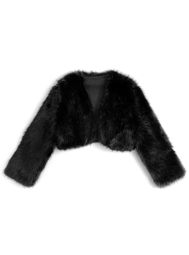 ファーショート丈ジャケット[ks178]